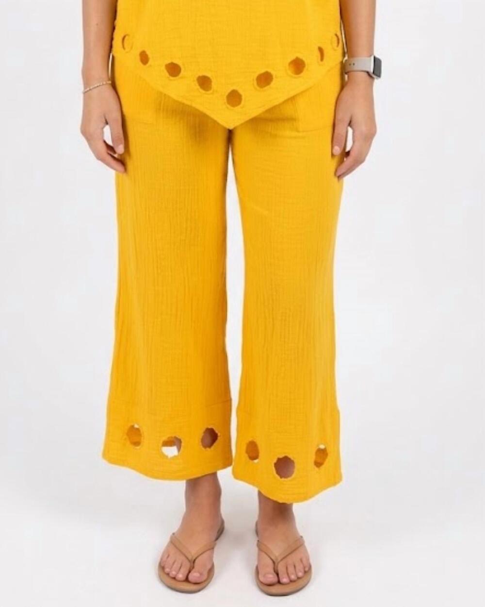 NEW DUNES nubico holes pant in yellow